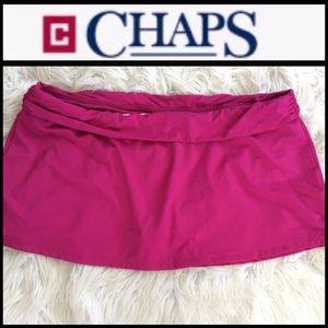 NWT Chaps Magenta Swim Skirt